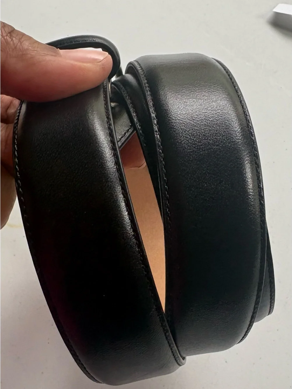 Bloomingdale’s The Men’s Store Black Leather Belt — Size 38